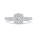 14K White Gold Round Cut Diamond Engagement Ring