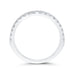 14K White Gold Round Diamond Half-Eternity Contour Wedding Band
