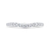 14K White Gold Round Diamond Half-Eternity Contour Wedding Band