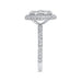 14K White Gold Round Cut Diamond Halo Engagement Ring