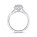 14K White Gold Round Diamond Halo Engagement Ring