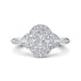 14K White Gold Round Diamond Halo Engagement Ring