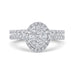 14K White Gold Round Diamond Halo Engagement Ring