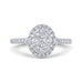 14K White Gold Round Diamond Halo Engagement Ring