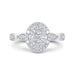 14K White Gold Round Diamond Halo Engagement Ring