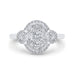 14K White Gold Round Diamond Halo Engagement Ring