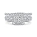 14K White Gold Round Diamond Halo Engagement Ring