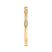 14K Yellow Gold Round Diamond Half-Eternity Wedding Band