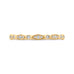 14K Yellow Gold Round Diamond Half-Eternity Wedding Band