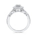 14K White Gold Round Diamond Halo Engagement Ring