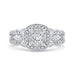 14K White Gold Round Diamond Halo Engagement Ring