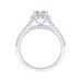 14K White Gold Round Diamond Halo Engagement Ring