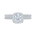 14K White Gold Round Diamond Halo Engagement Ring