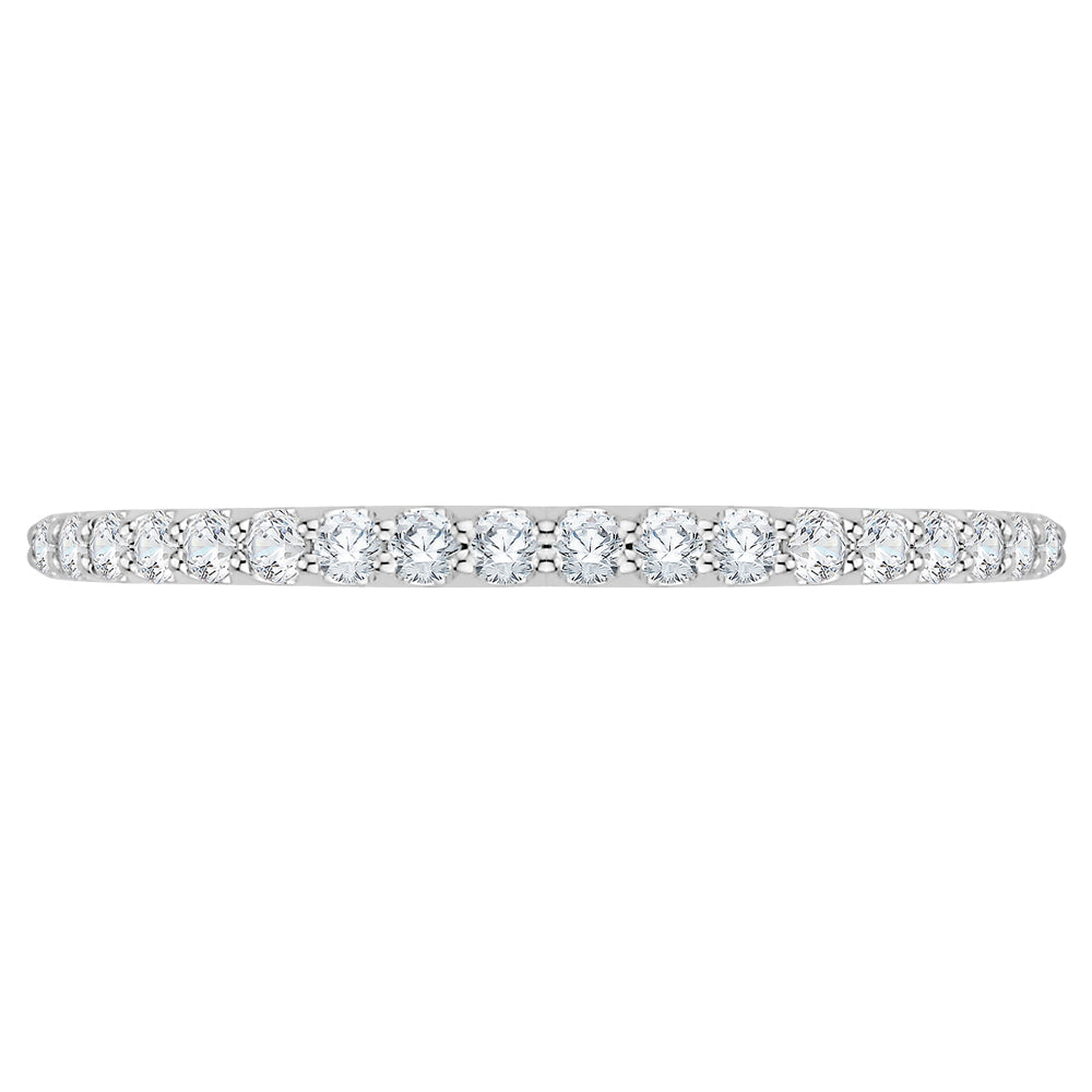 14K White Gold Round Diamond Wedding Band