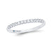 14K White Gold Round Diamond Wedding Band