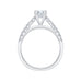 14K White Gold Round Diamond Cathedral Style Engagement Ring