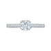 14K White Gold Round Diamond Cathedral Style Engagement Ring