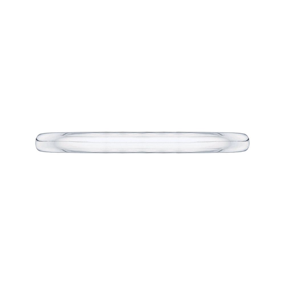 14K White Gold Plain Wedding Band