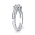 14K White Gold Round Diamond Halo Engagement Ring