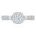 14K White Gold Round Diamond Halo Engagement Ring