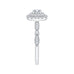 14K White Gold Round Diamond Double Halo Engagement Ring