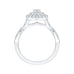 14K White Gold Round Diamond Double Halo Engagement Ring