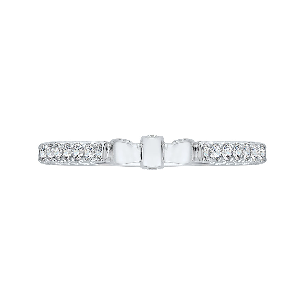 14K White Gold Round Diamond Wedding Band