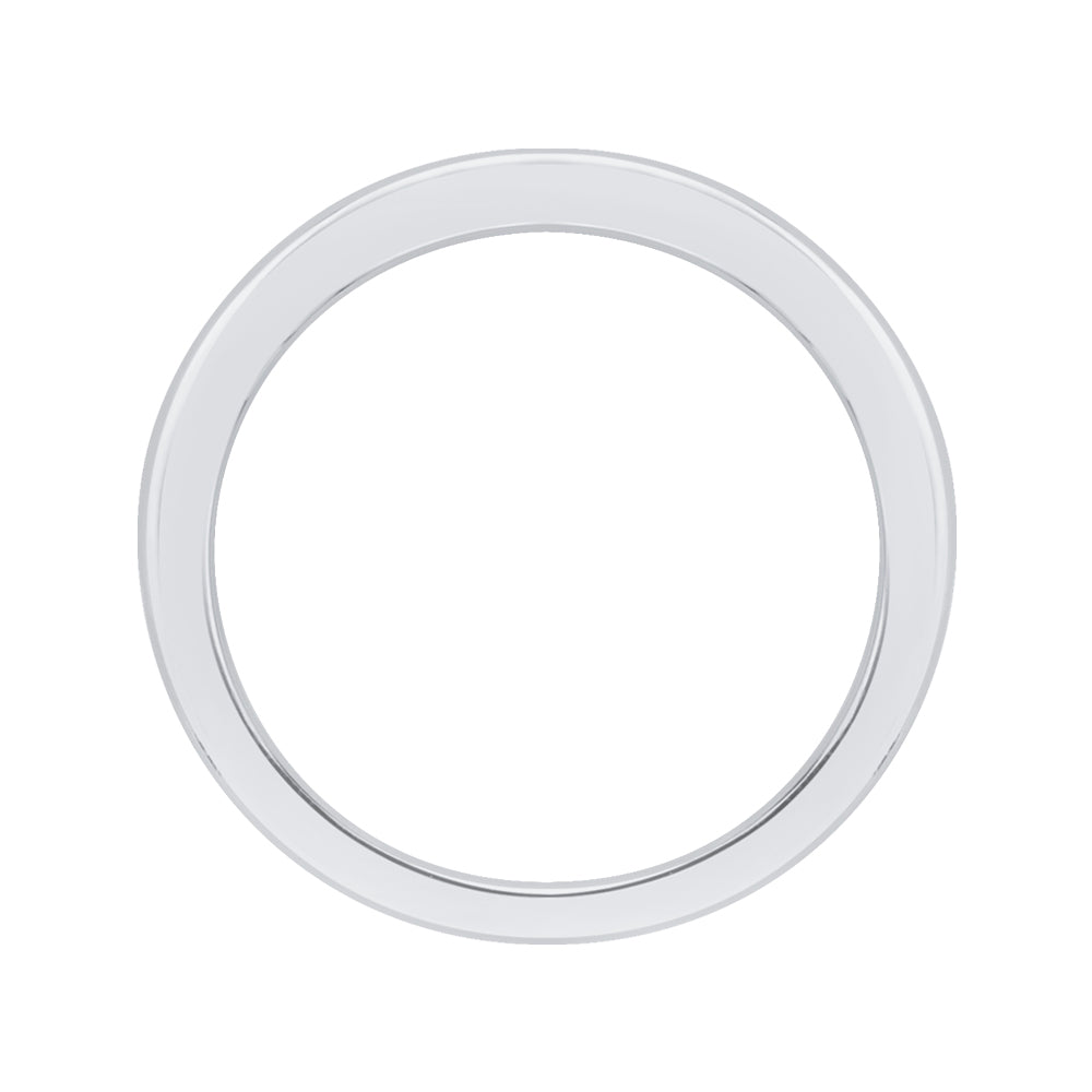 Plain Wedding Band In 14K White Gold