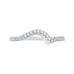 14K White Gold Round Diamond Wedding Band
