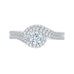 14K White Gold Round Cut Diamond Promise Engagement Ring