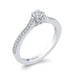 14K White Gold Round Cut Diamond Engagement Ring