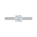 14K White Gold Round Cut Diamond Engagement Ring