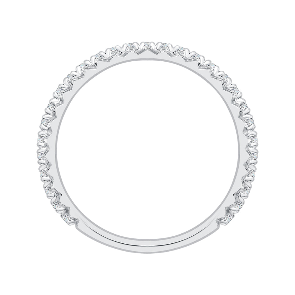 14K White Gold Round Diamond Wedding Band