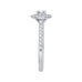 14K White Gold Round Cut Diamond Double Halo Engagement Ring