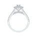 14K White Gold Round Cut Diamond Double Halo Engagement Ring