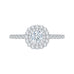 14K White Gold Round Cut Diamond Double Halo Engagement Ring