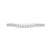 Round Diamond Half-Eternity Wedding Band In 14K White Gold