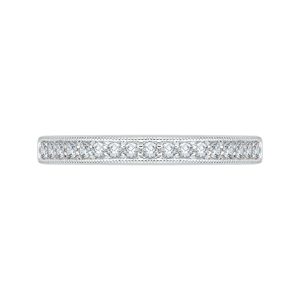 14K White Gold Round Diamond Wedding Band