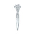 14K White Gold Round Diamond Halo Engagement Ring with Split Shank