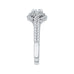 Round Diamond Engagement Ring In 14K White Gold
