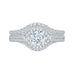 Round Diamond Engagement Ring In 14K White Gold