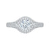 Round Diamond Engagement Ring In 14K White Gold