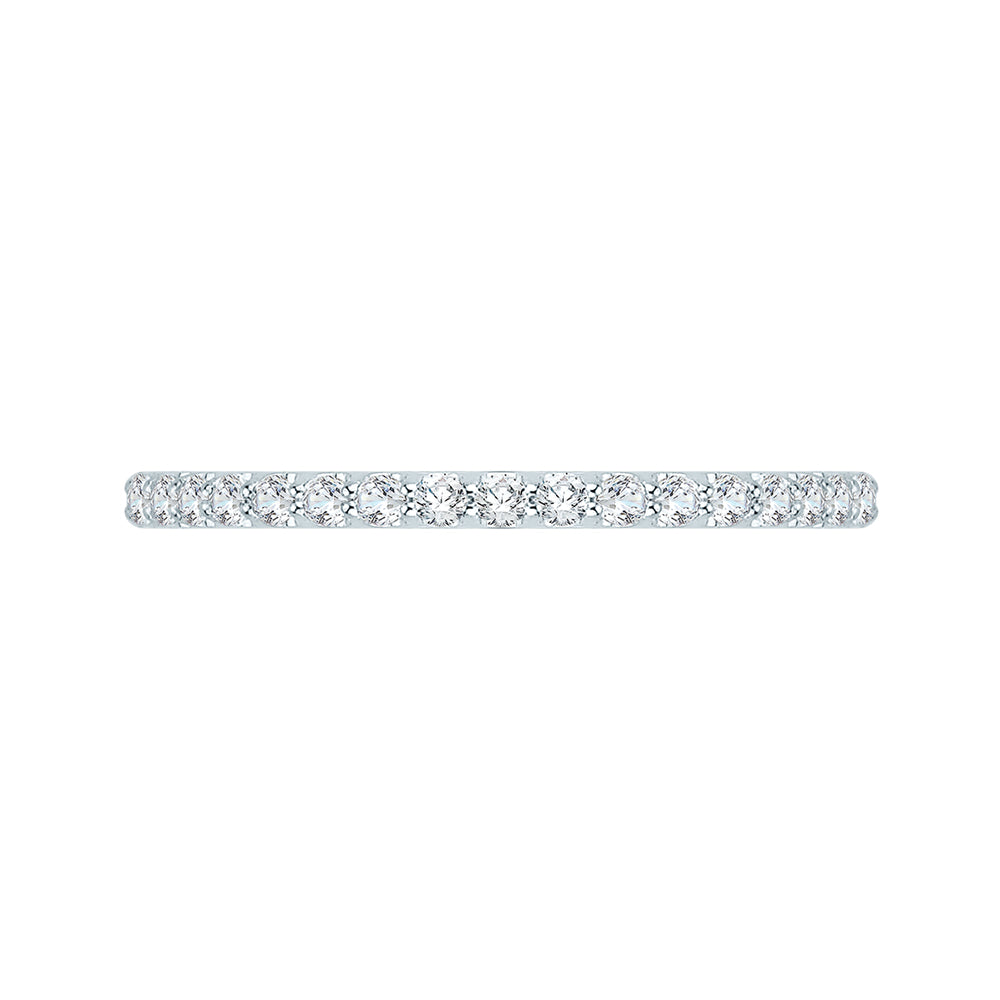 14K White Gold Round Diamond Wedding Band