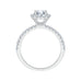 14K White Gold Round Diamond Halo Engagement Ring