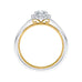 14K Two-Tone Gold Round Diamond Halo Engagement Ring