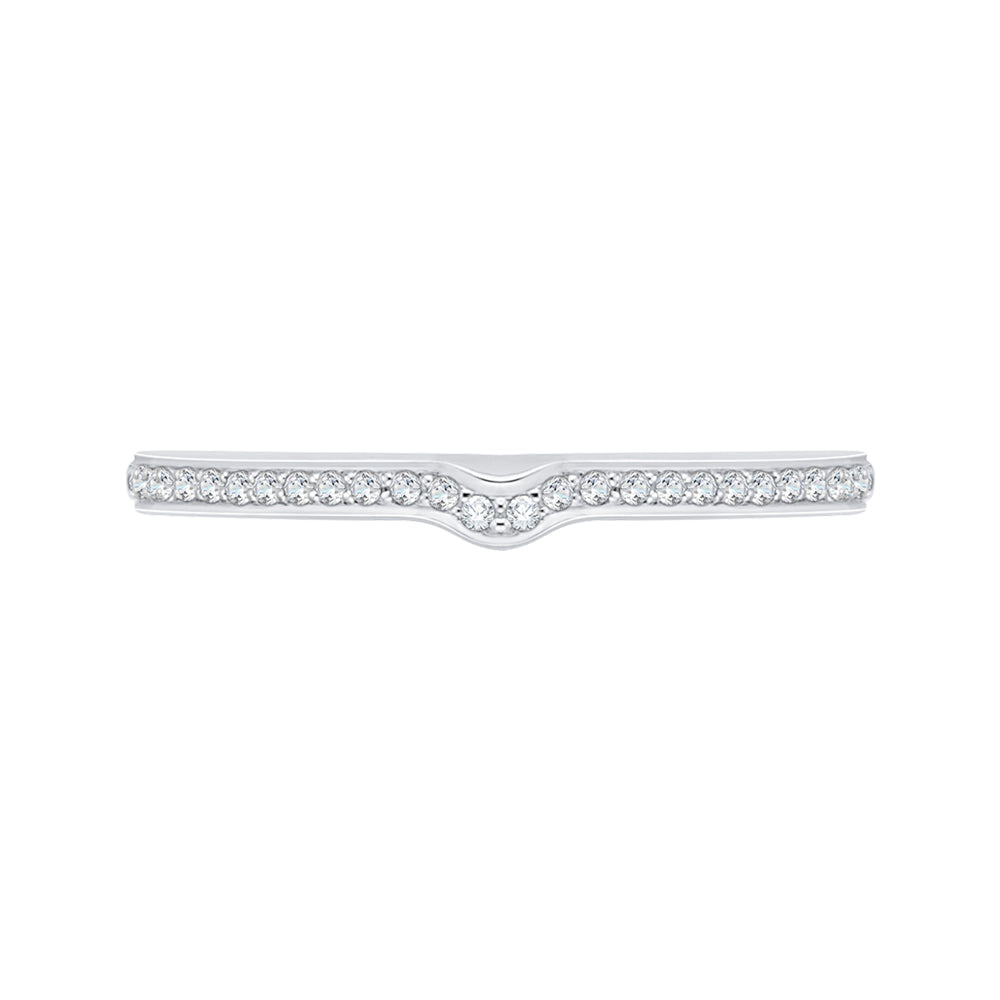 14K White Gold Round Diamond Wedding Band