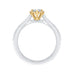 14K Two-Tone Gold Round Diamond Engagement Ring