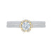 14K Two-Tone Gold Round Diamond Engagement Ring