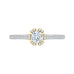 14K Two-Tone Gold Round Diamond Engagement Ring