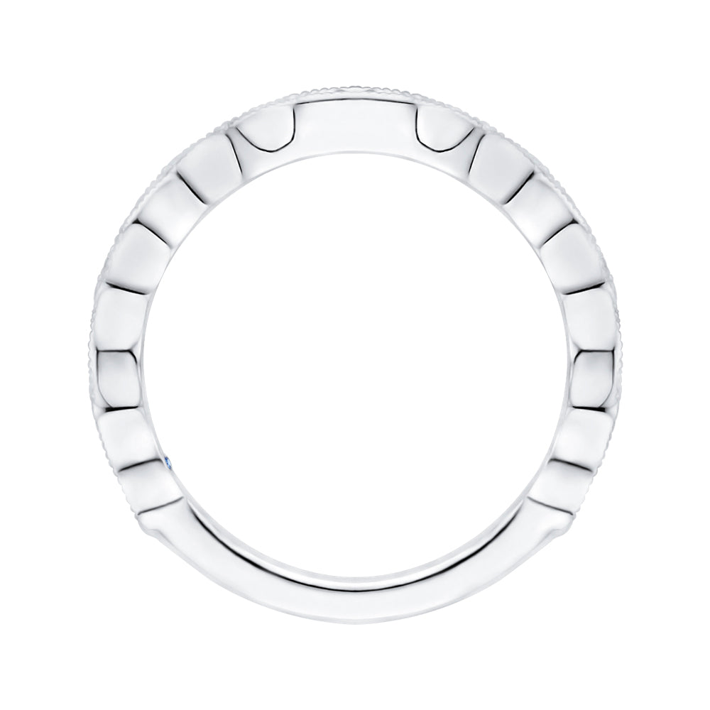 14K White Gold Round Diamond Wedding band